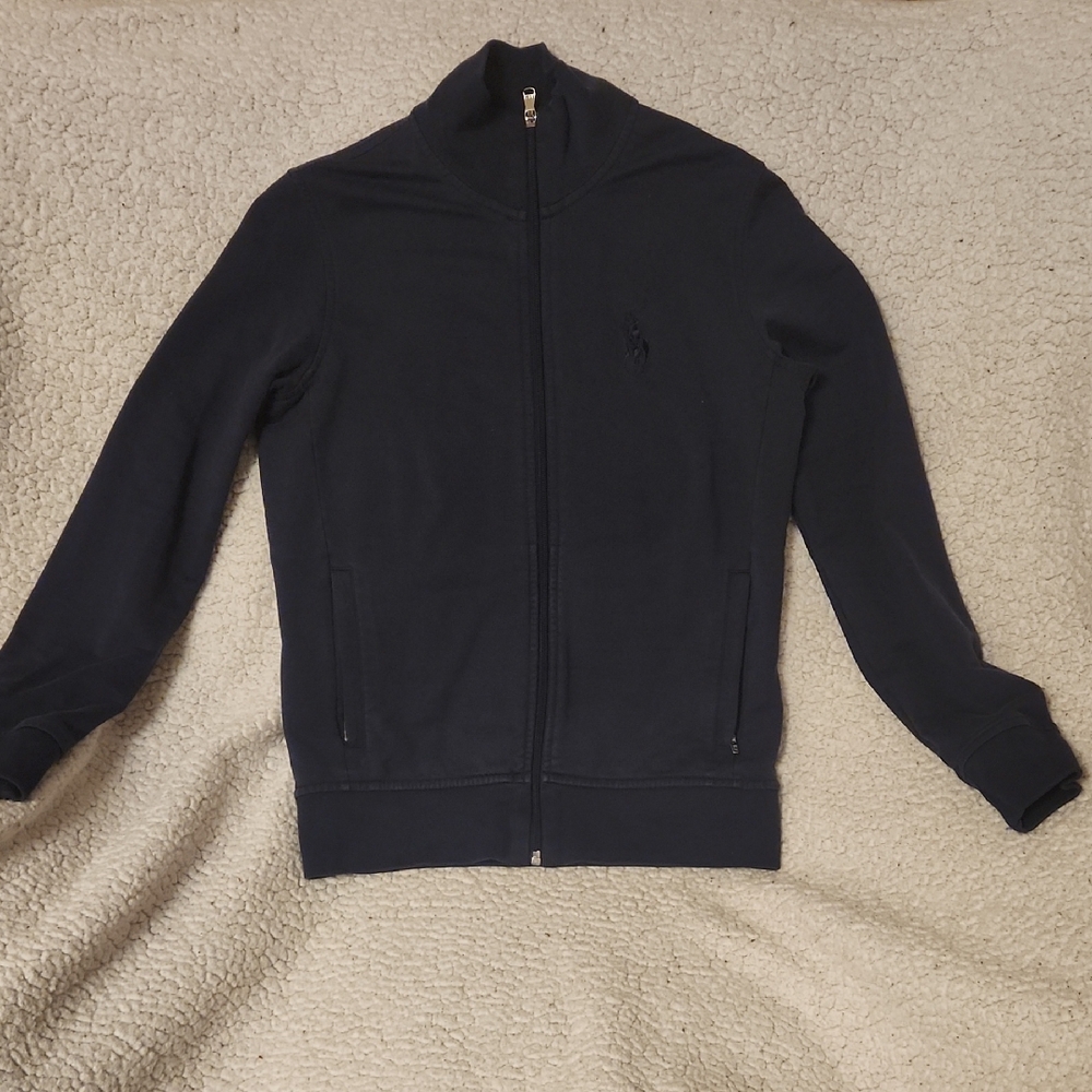 Ralph Lauren Women's Dark Blue Zip-Up Sweater